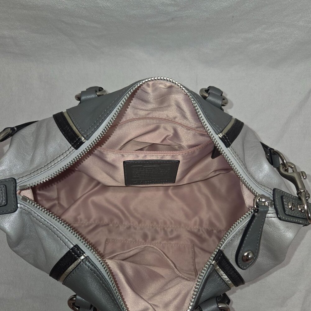 Coach 2012 Ashley Spectator 2-Way Gray Leather Satchel Bag Purse F17455 - Picture 15 of 16